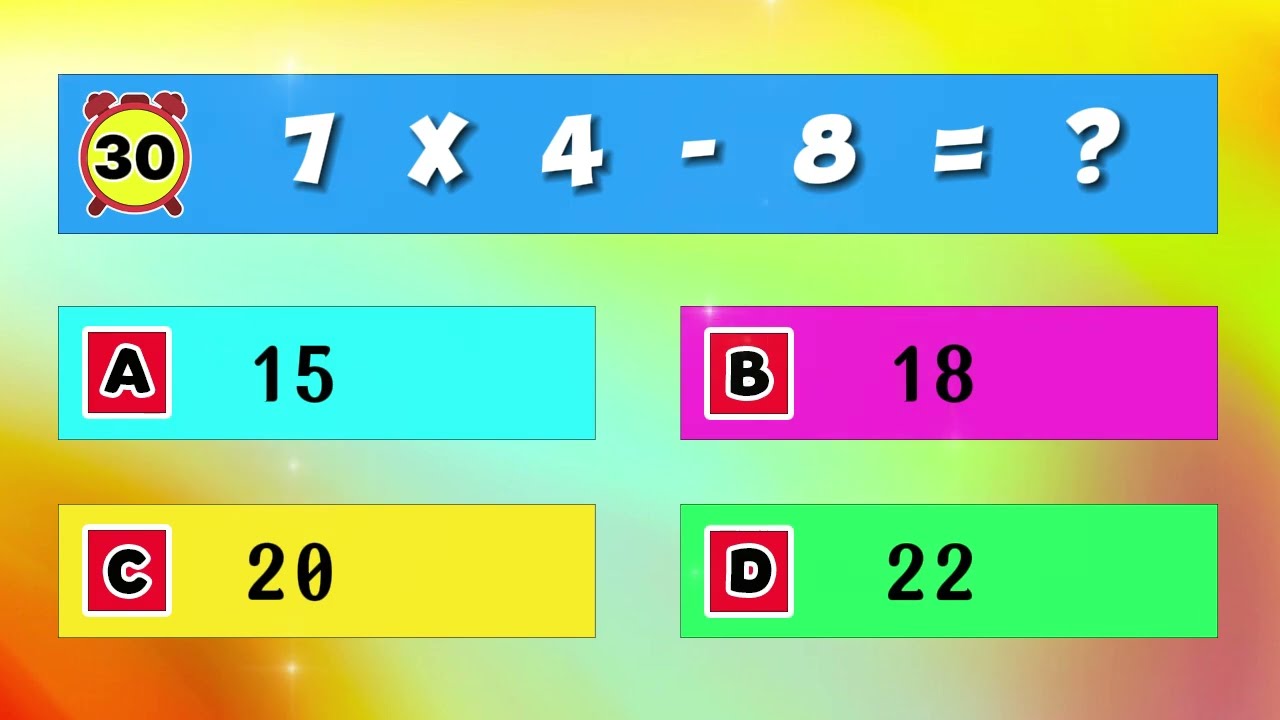 KUIS MATEMATIKA CEPAT TANGGAP | MATHS QUIZ FOR KIDS | CC188