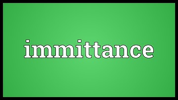 Immittance Meaning