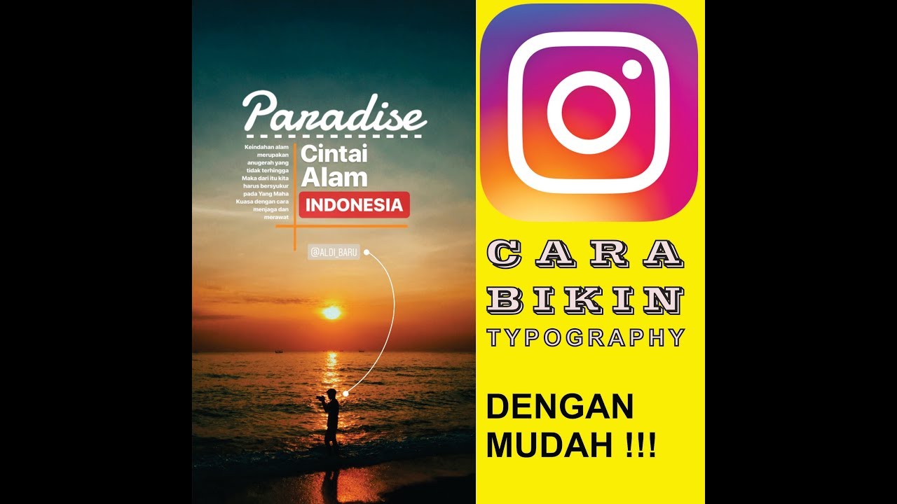 CARA BIKIN TYPOGRAPHY GAMPANG TAPI BAGUS DI INSTAGRAM