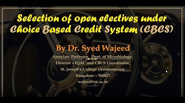 Selection of Open Electives under Choice Based Credit System(CBCS) by 2nd Year Undergraduate Student