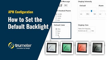 APM Configuration: How to Set the Default Backlight