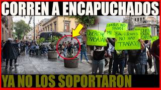 COMERCIANTES SE HARTARON DE LA CNTE; LOS CORRIERON DEL ZOCALO