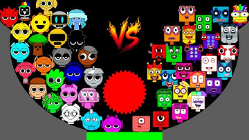 SPRUNKI VS SPRUNKI NUMBERBLOCKS Marble Race Tournament in Algodoo! Who Will Win?