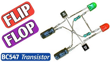 FLIP FLOP LED flasher circuit | flip flop circuit using bc547 | flip flop circuit | LED flasher