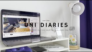 uni diaries | desk makeover, lots of unboxing, start small business, study vlog, new sem