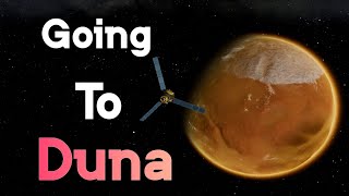 Going to Duna orbit in Kerbal Space Program.