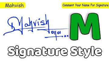 ✔️ Mahvish Name Signature Style Request Done
