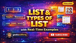 List in Python 🔥 | Types of List with Real-Time Examples | Beginners