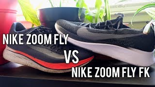 Nike Zoom Fly vs. Nike Zoom Fly Flyknit 