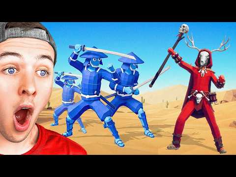 Reacting to INSANE SAMURAI vs NECROMANCER BATTLE IN TABS!