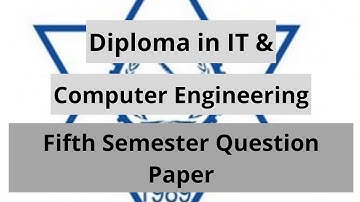 All Diploma in IT and Computer Engineering Question Paper - Fifth Semester
