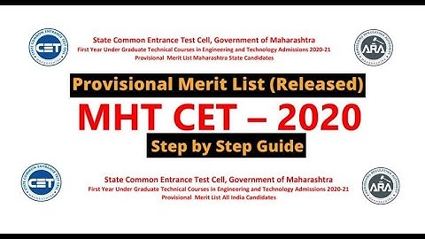 MHT CET 2020: Provisional Merit List Released. Check how to get your Rank