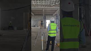 Setting Out Gridlines for Main Frame Structure | VVIP Lounge Airport Project