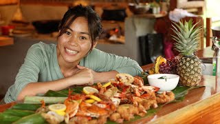 Buttered Seafoods for Dinner ,went to public market - CountrysideLife in Bohol, Philippines (Bisaya)