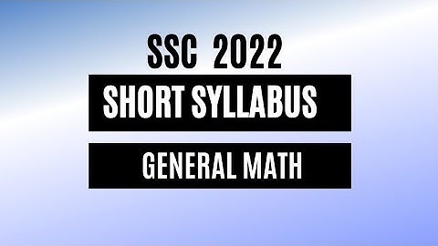 SSC Short syllabus 2022 All Group Math | এসএসসি সংক্ষিপ্ত  সিলেবাস ২০২২ সাধারন গণিত