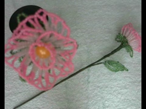 Ажурная роза из бисера видео
