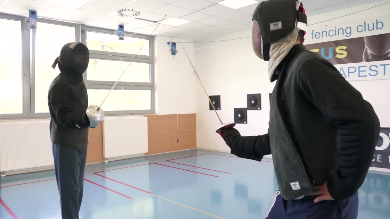 Sabre up cut prime parry riposte flank + head YouTube