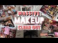 HUGE MAKEUP CLEAR OUT / HALF CLEARED OUT & GIVEAWAY