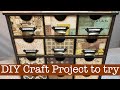 DIY Drawer Storage Box Craft Idea for craft supplies, ephemera, junk journal supplies etc