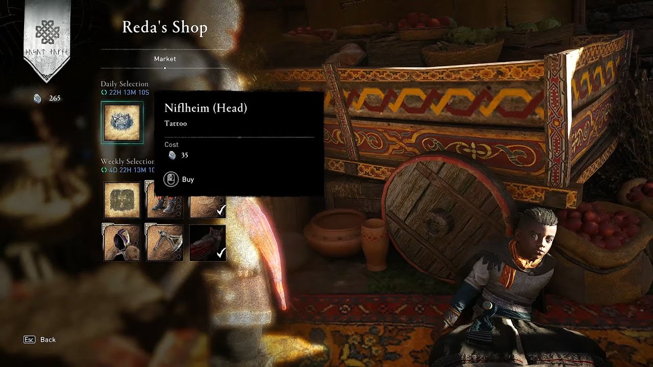 Assassin's Creed Valhalla - Reda's Shop 2024.02.15. - Niflheim (Head) (Tattoo)