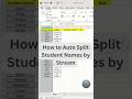 How to Auto Split Student Names by Stream in Excel | Filter Formula in Excel