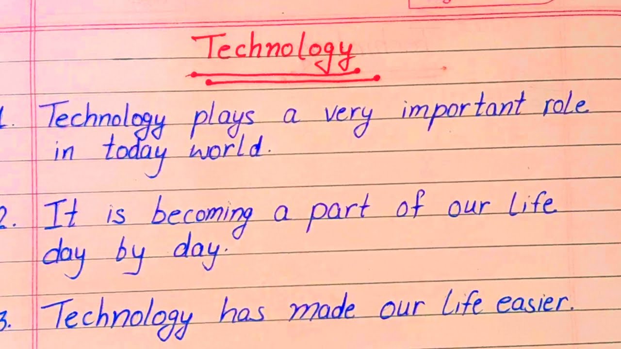 10 lines essay on Technology in English | Technology essay writing | Essay on Technology