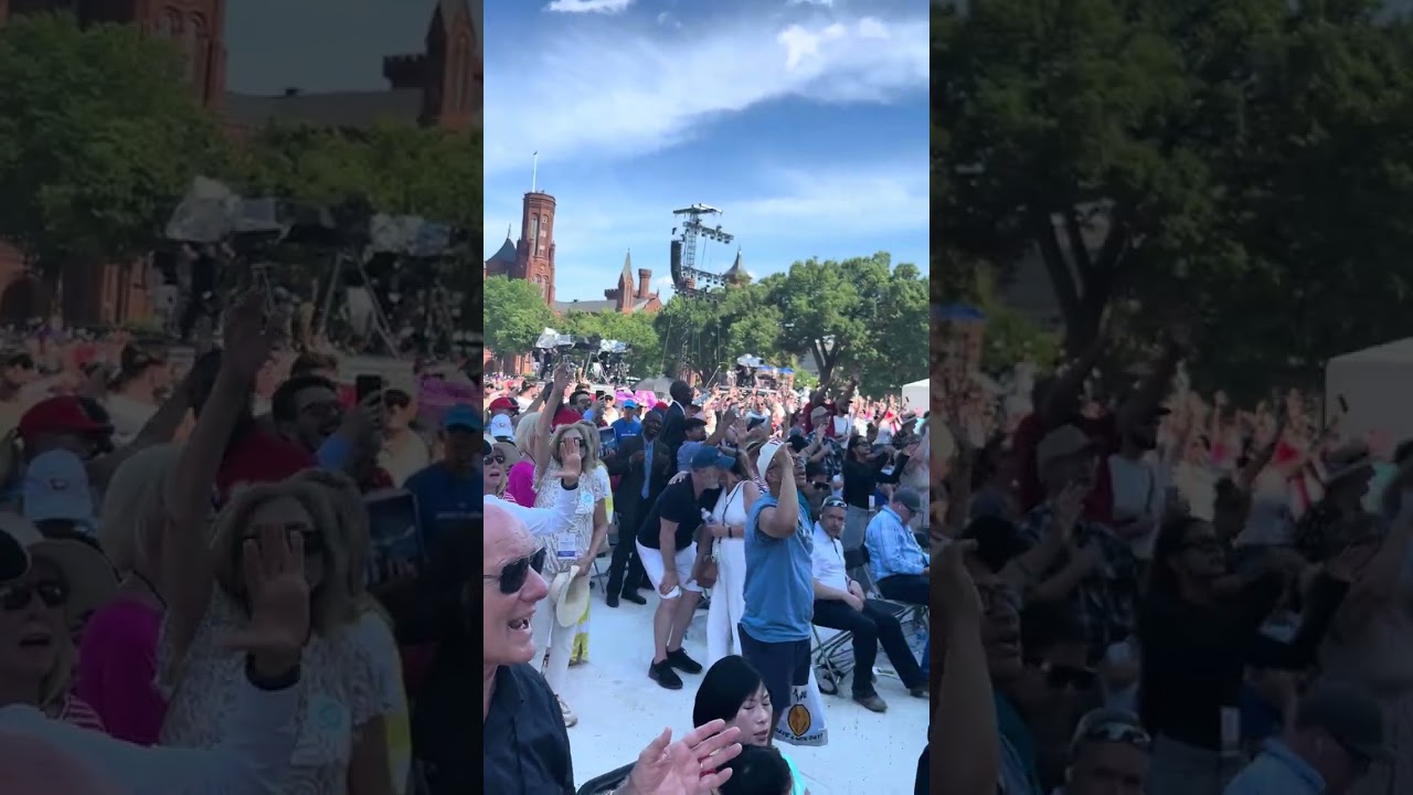 Thousands gathered with one heart, lifting their voices to declare the powerful name of Jesus