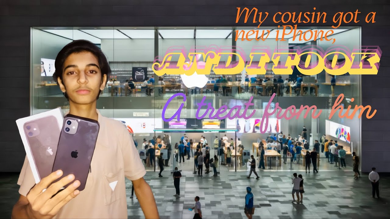 My cousin got a new iPhone, and I took a treat from him.