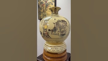 🇻🇳 Bình Hút Lộc Tứ Cảnh Hà Nội Phiên Bản Vẽ Vàng 24k 🇻🇳 Gốm Chu Đậu -☎️ 0917.393.565