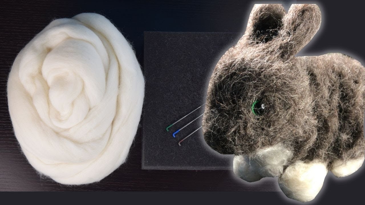 Rabbit Needle Felting Kit - With Foam