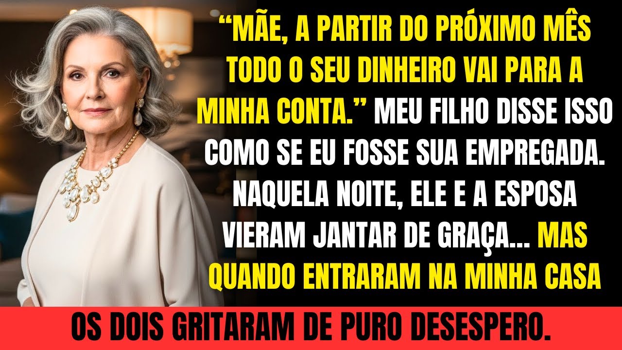Meu filho disse que todo meu dinheiro iria pra conta dele… mas ao entrar na minha casa, ele gritou.