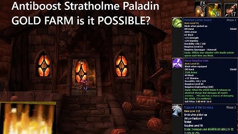 TBC CLASSIC - Antiboost Stratholme Paladin Gold farm