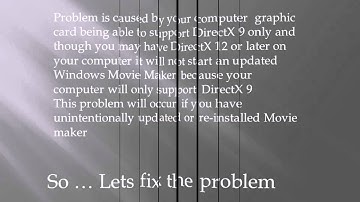Windows movie maker wont start fix