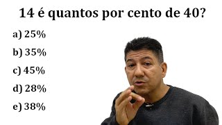 2 QUESTÕES DE MATEMÁTICA BÁSICA COM PORCENTAGEM PARA CONCURSO | Prof Robson Liers