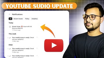 Known issue: 🚨Issue with Ad Revenue Metrics | YT Studio Notification | YouTube Studio New Update
