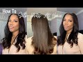 HOW TO SILK PRESS NATURAL HAIR AT HOME | DIY Curly to Straight Routine | Gabrielle Amandaaa