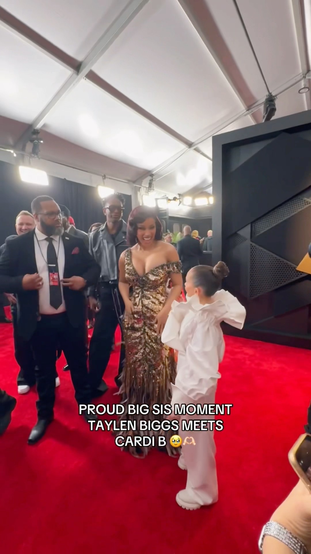 @IamTaylenBiggs meets @cardib ???❤️ @RecordingAcademy #GRAMMYs