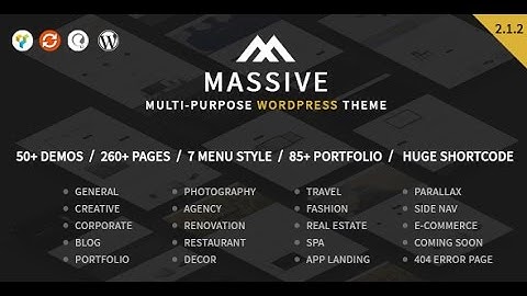 Massive Responsive Multi Purpose WordPress Theme+Download