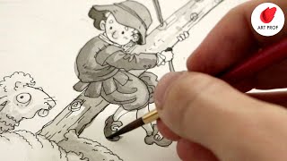 Pen & Ink Wash Illustration: Rapidograph Pen & India Ink for Beginners screenshot 3