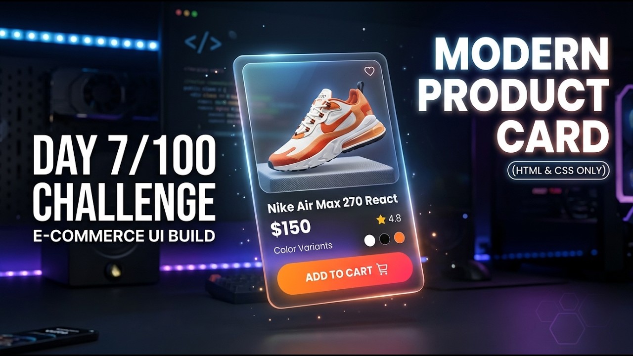 Build a Premium Product Card Design | HTML & CSS UI Project | Day 7/100 ...