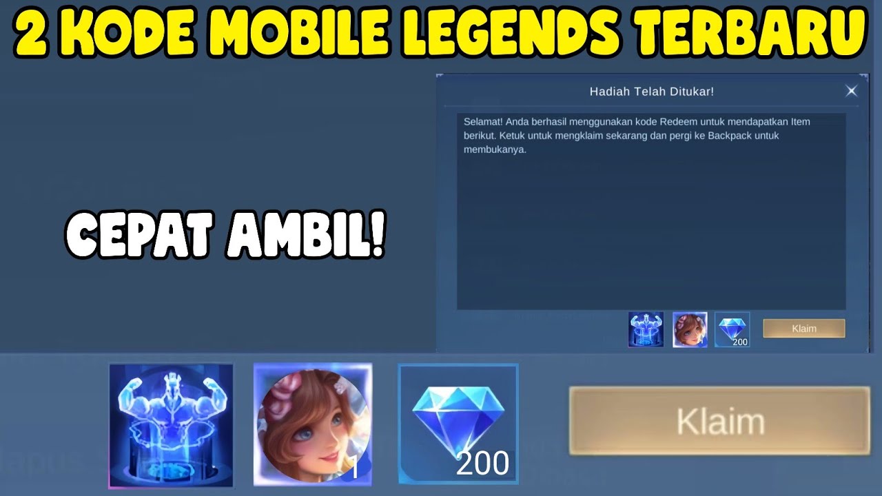 CEPAT AMBIL! 2 KODE REDEEM MOBILE LEGENDS TERBARU KODE REDEEM ML HARI ...