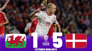 Denmark vs Wales | Highlights | UEFA Women's Nations League 26-09-2023