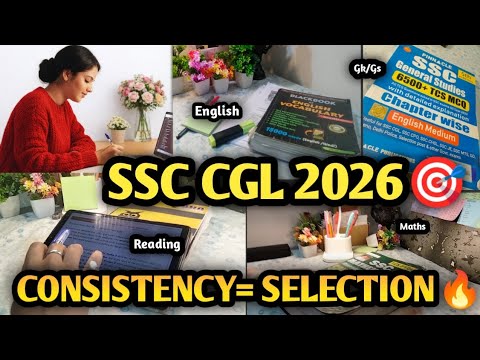 SSC CGL 2026 Study Vlog 📚| Daily Routine to Crack SSC CGL 🔥 Tips ...
