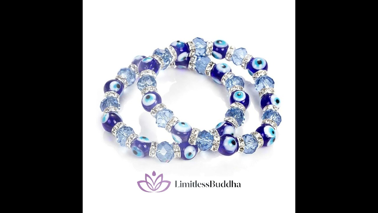 Limitless Buddha - Blue Crystal Evil Eye Bracelet