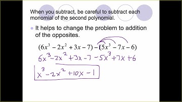 Int Alg 8.1 Day 2 Adding and Subtracting Polynomials