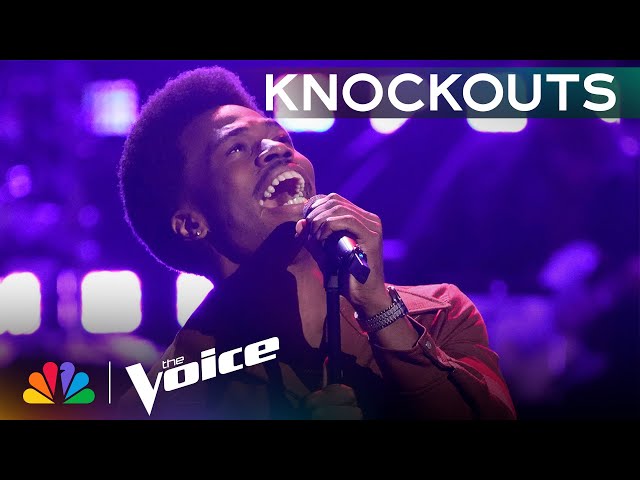 Nathan Chester Is Fun and Flirty Performing Fooled Around and Fell in Love | Voice Knockouts | NBC class=