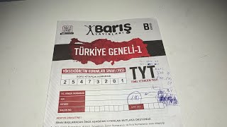Barış Yayınları Tyt-1 Değerlendirmesi Ve Sonu