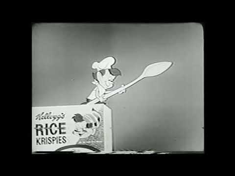 Retro Kellogs Rice Krispies Cereal Commercial 60s Snap Crack Pop Makes The World Go Round