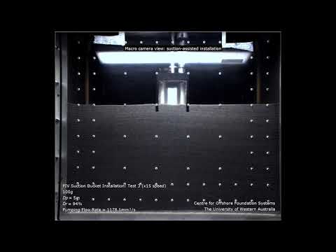 Suction Caisson Installation - PIV Camera Footage