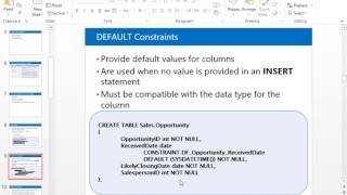 11 Enforce data and domain integrityDefault   Check Contraint in SQL Server